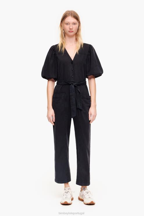 preto roupas 64X4N178 macacão jeans Bimba Y Lola