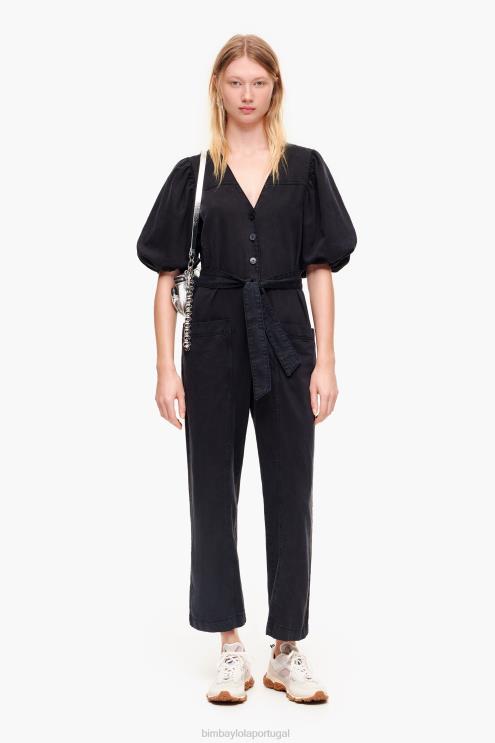 preto roupas 64X4N178 macacão jeans Bimba Y Lola