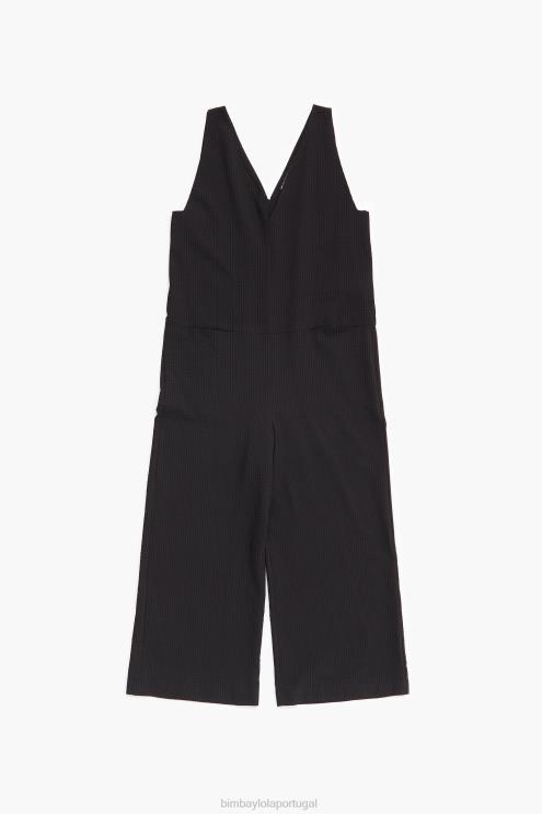 preto roupas 64X4N243 maxi macacão Bimba Y Lola
