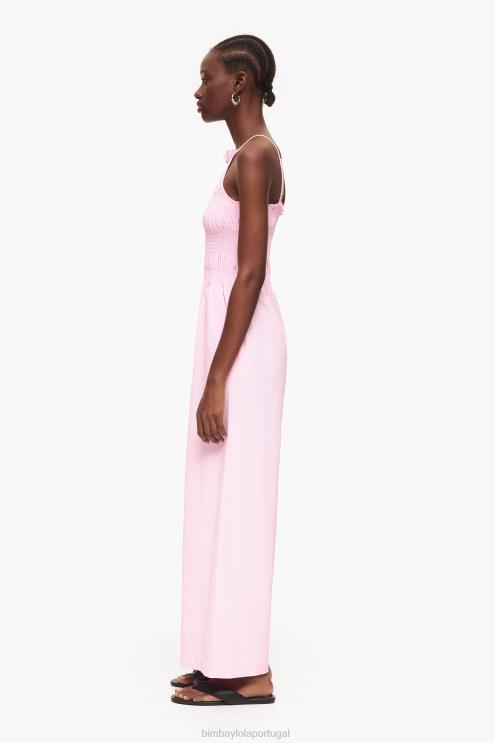 rosa roupas 64X4N217 maxi macacão fluido Bimba Y Lola