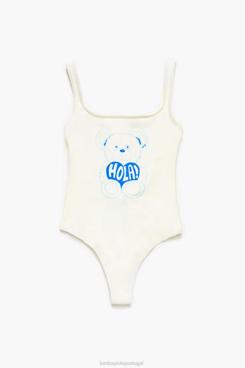 amarelo roupas 64X4N884 maiô de logotipo de urso Bimba Y Lola