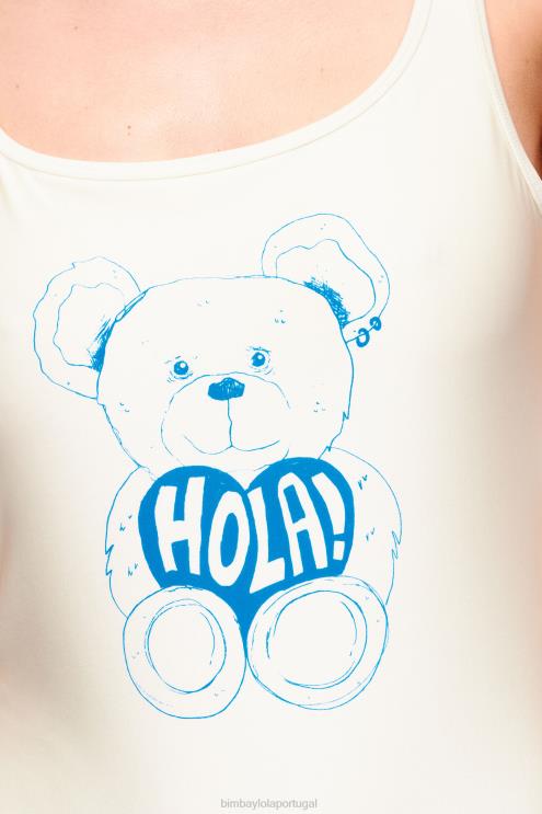 amarelo roupas 64X4N884 maiô de logotipo de urso Bimba Y Lola
