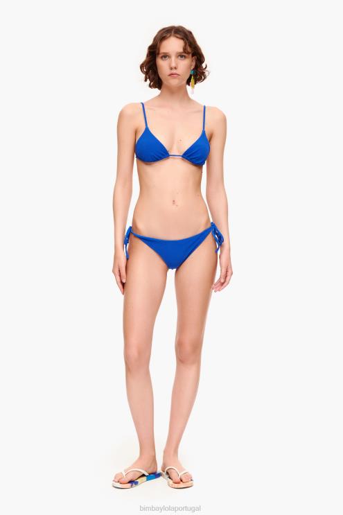 azul roupas 64X4N887 biquíni triângulo texturizado Bimba Y Lola