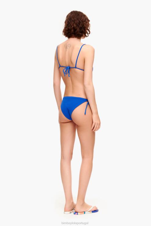 azul roupas 64X4N887 biquíni triângulo texturizado Bimba Y Lola