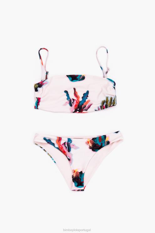 branco roupas 64X4N879 biquíni estampa coral Bimba Y Lola