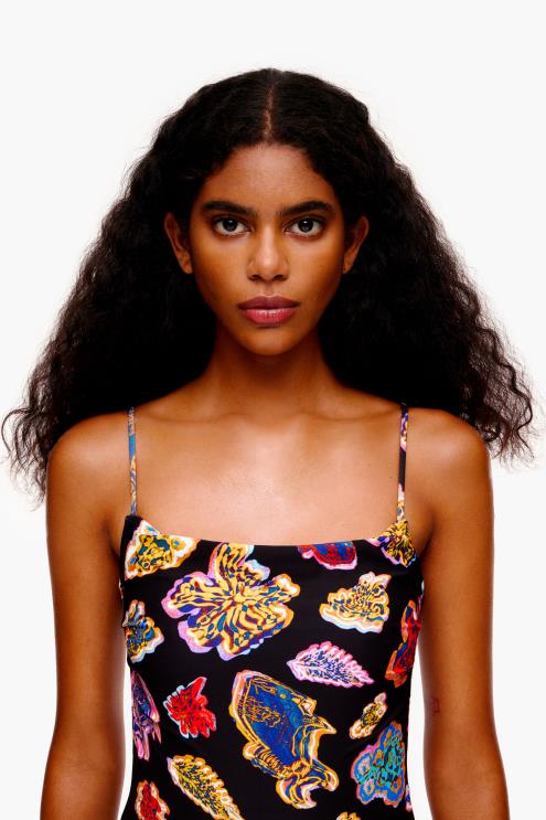 preto roupas 64X4N874 maiô com estampa de peixe Bimba Y Lola