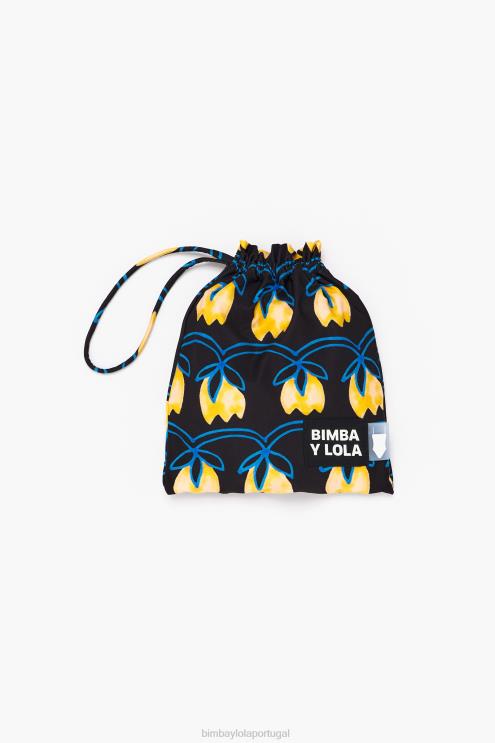 tulipa preta amarela roupas 64X4N888 maiô estampado Bimba Y Lola