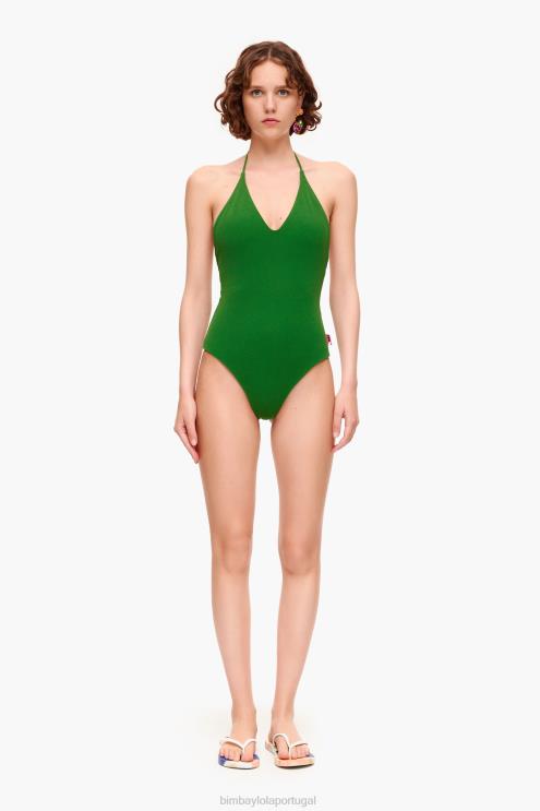 verde floresta roupas 64X4N889 maiô texturizado Bimba Y Lola