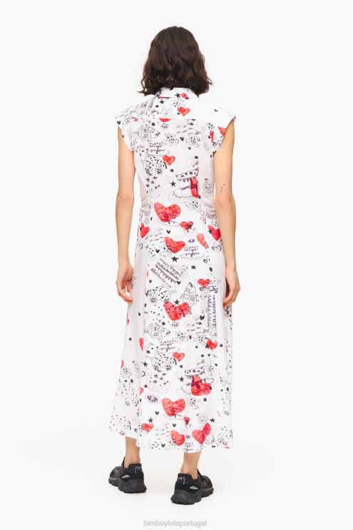 apelido roupas 64X4N226 maxi vestido com estampa de coração Bimba Y Lola
