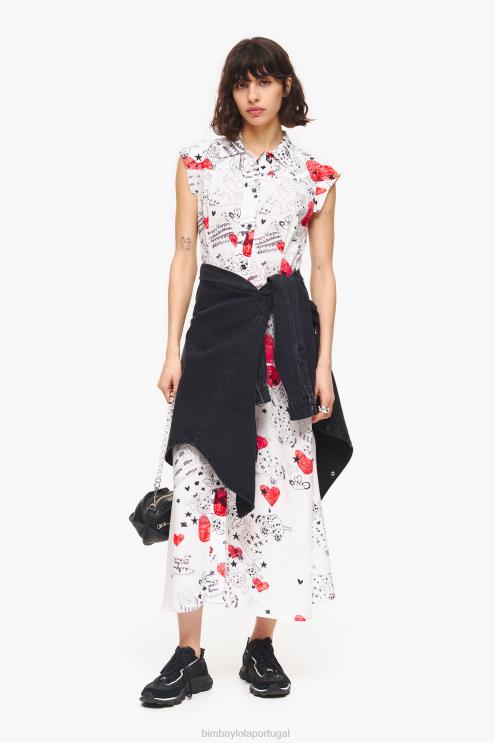 apelido roupas 64X4N226 maxi vestido com estampa de coração Bimba Y Lola