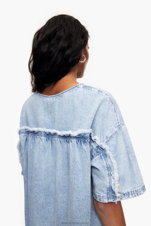 azul roupas 64X4N225 mini vestido jeans Bimba Y Lola