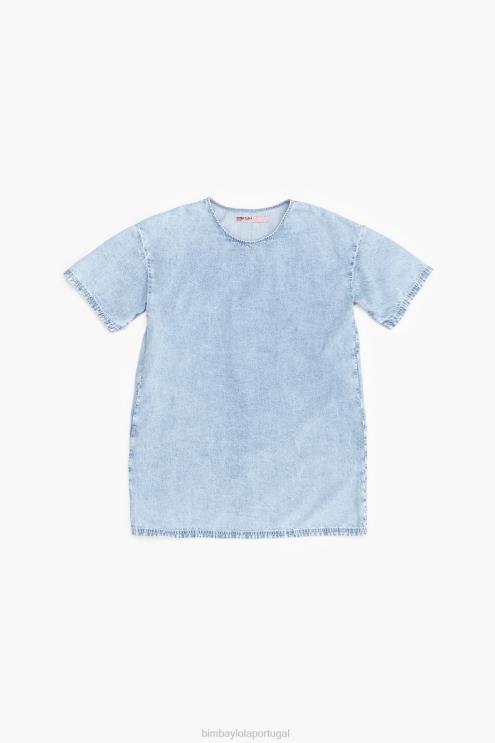 azul roupas 64X4N225 mini vestido jeans Bimba Y Lola