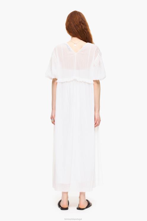 branco roupas 64X4N183 vestido longo Bimba Y Lola