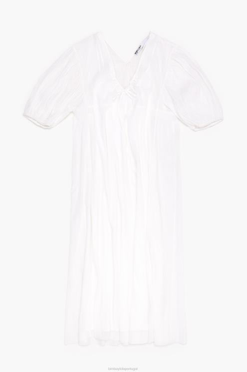 branco roupas 64X4N183 vestido longo Bimba Y Lola