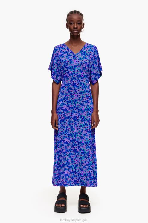 flores roupas 64X4N209 vestido midi estampado Bimba Y Lola