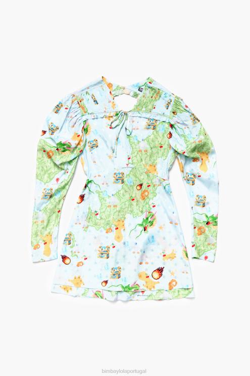fluido roupas 64X4N198 vestido curto jacquard com estampa de jogo de vigo Bimba Y Lola