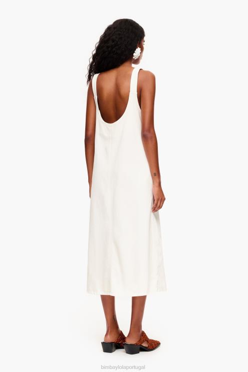 off white roupas 64X4N180 vestido jeans Bimba Y Lola