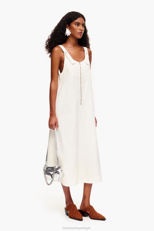 off white roupas 64X4N180 vestido jeans Bimba Y Lola