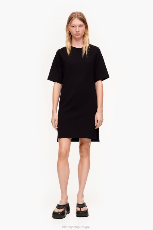 preto roupas 64X4N206 vestido ponte di roma Bimba Y Lola