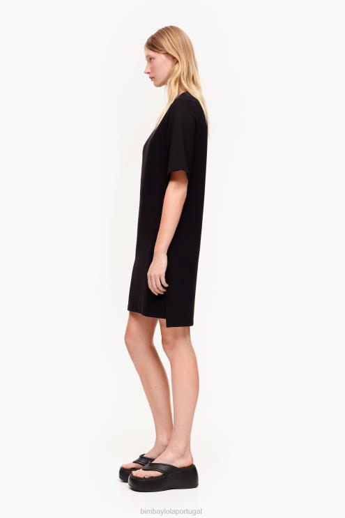 preto roupas 64X4N206 vestido ponte di roma Bimba Y Lola
