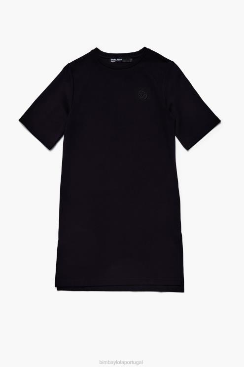 preto roupas 64X4N206 vestido ponte di roma Bimba Y Lola