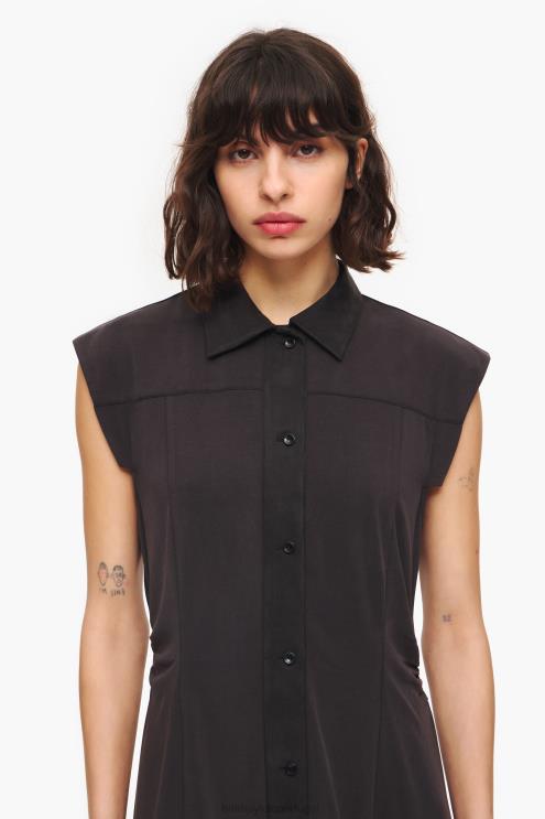 preto roupas 64X4N227 vestido longo Bimba Y Lola