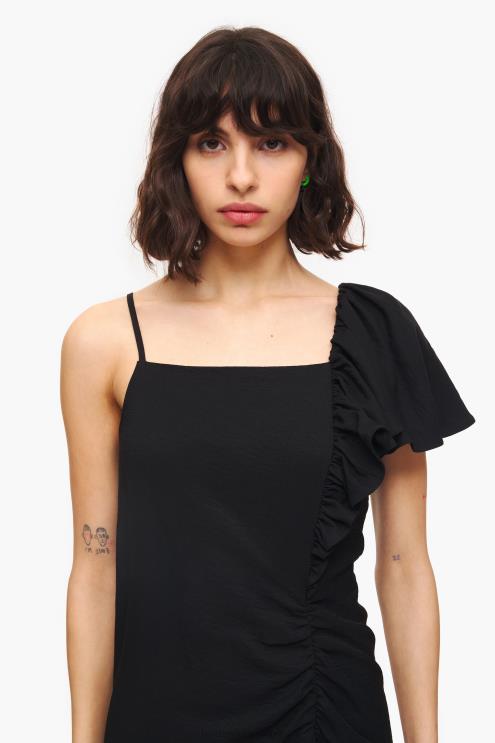 preto roupas 64X4N239 vestido midi Bimba Y Lola