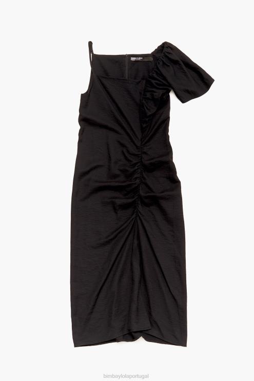 preto roupas 64X4N239 vestido midi Bimba Y Lola