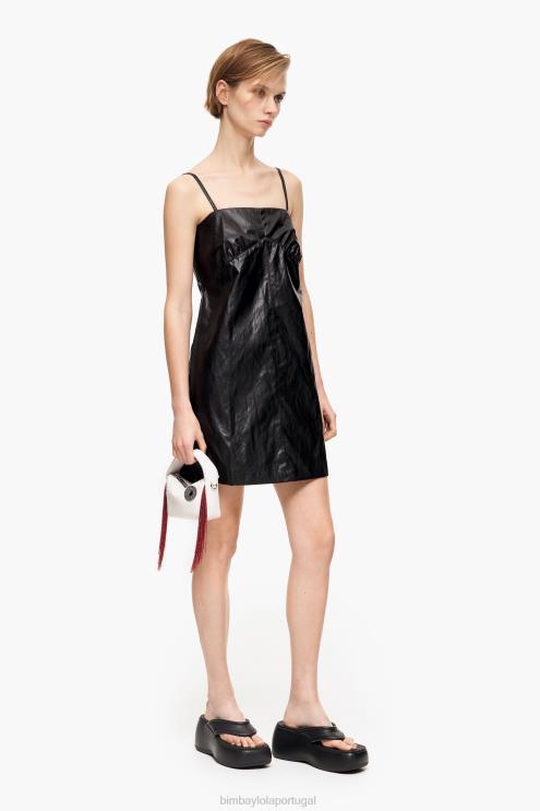 preto roupas 64X4N241 vestido mini linha Bimba Y Lola