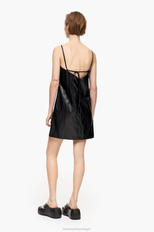 preto roupas 64X4N241 vestido mini linha Bimba Y Lola