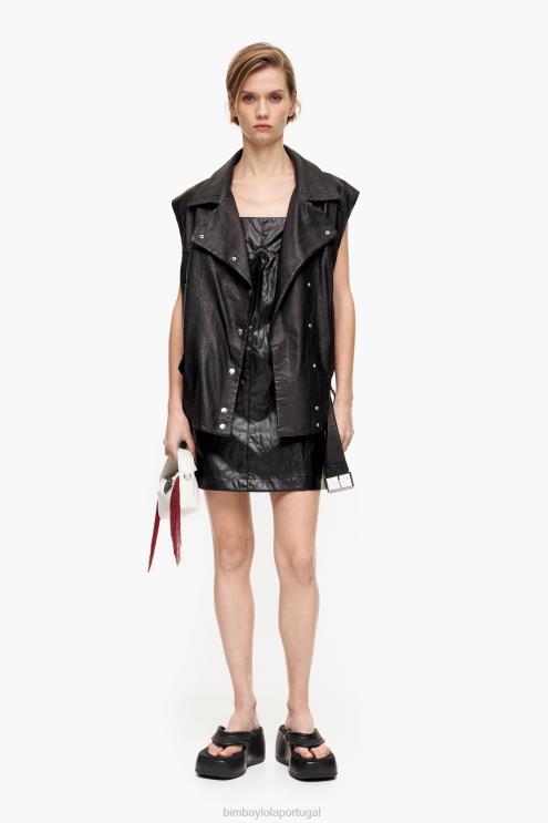 preto roupas 64X4N241 vestido mini linha Bimba Y Lola
