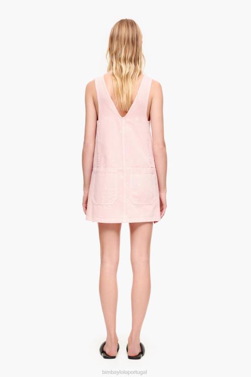 rosa roupas 64X4N192 vestido jeans curto claro Bimba Y Lola