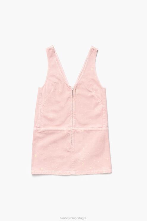 rosa roupas 64X4N192 vestido jeans curto claro Bimba Y Lola