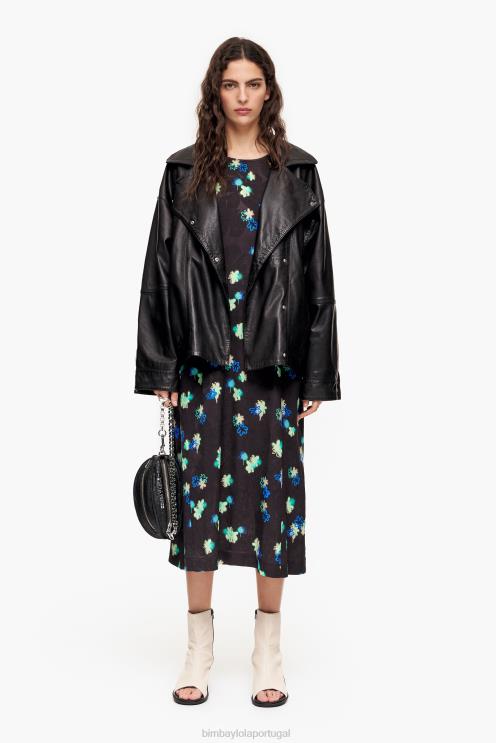 spray roupas 64X4N233 vestido fluido estampado de flores Bimba Y Lola