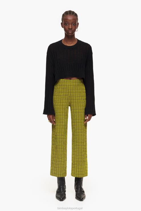 amarelo roupas 64X4N435 calças de guingão Bimba Y Lola