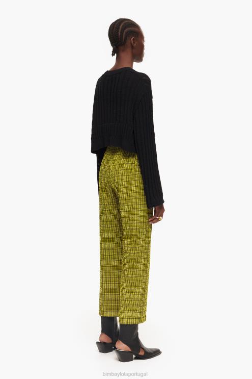 amarelo roupas 64X4N435 calças de guingão Bimba Y Lola