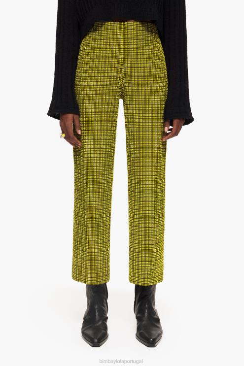 amarelo roupas 64X4N435 calças de guingão Bimba Y Lola