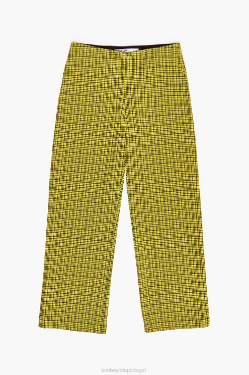 amarelo roupas 64X4N435 calças de guingão Bimba Y Lola