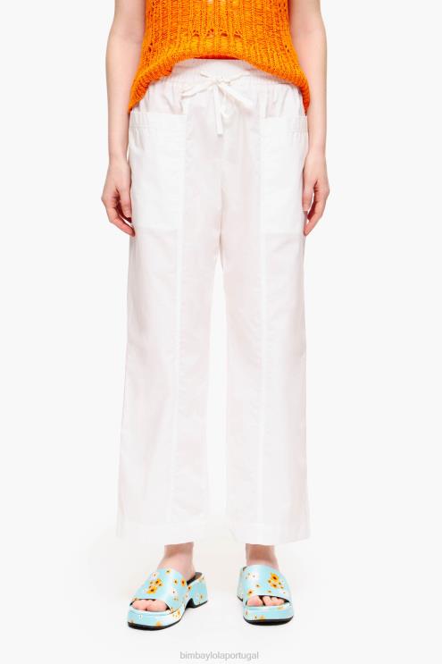 branco roupas 64X4N411 calça jogger popeline Bimba Y Lola