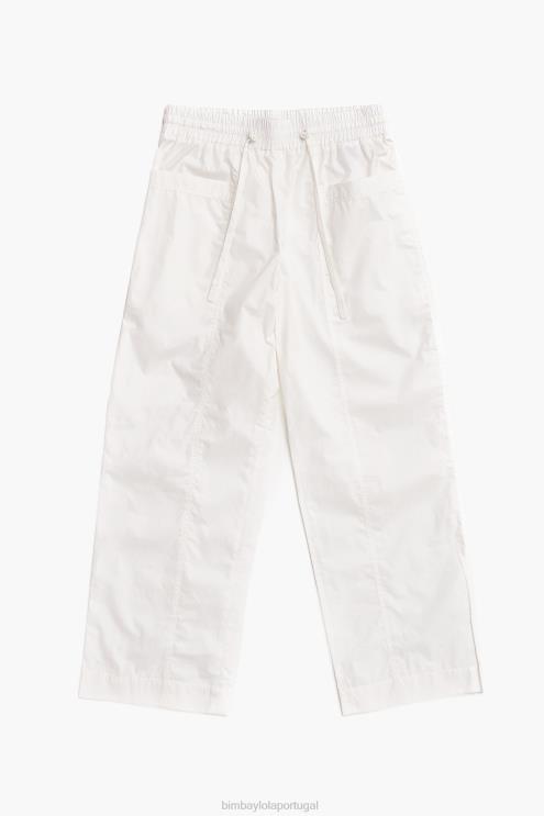 branco roupas 64X4N411 calça jogger popeline Bimba Y Lola