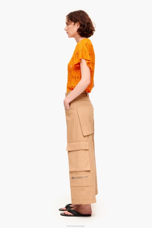 camelo roupas 64X4N397 calças cargo Bimba Y Lola