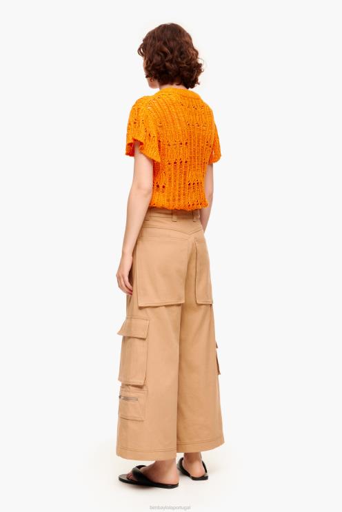camelo roupas 64X4N397 calças cargo Bimba Y Lola