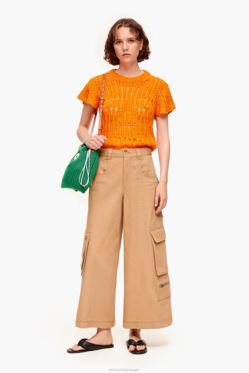 camelo roupas 64X4N397 calças cargo Bimba Y Lola