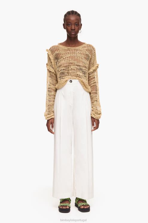 cinza roupas 64X4N418 calças leves de popeline Bimba Y Lola