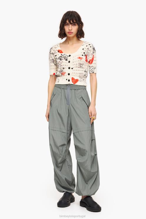 cinza roupas 64X4N420 calças de pára-quedas Bimba Y Lola