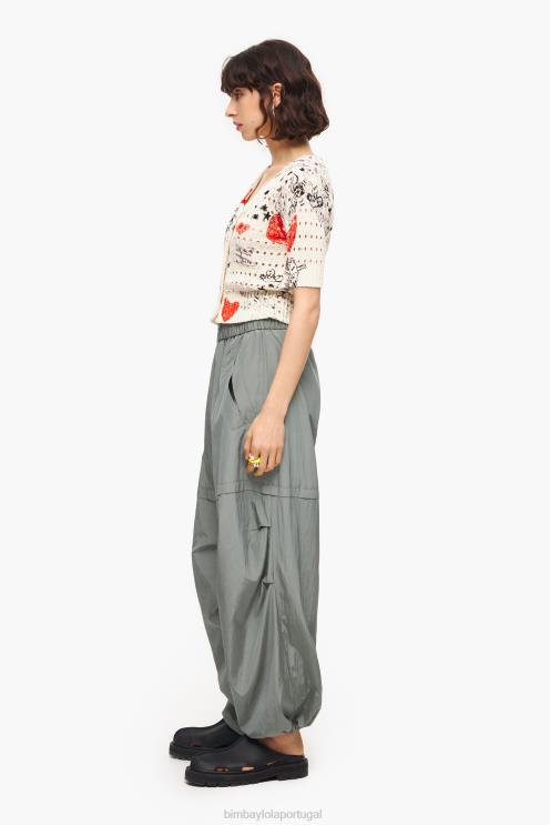 cinza roupas 64X4N420 calças de pára-quedas Bimba Y Lola