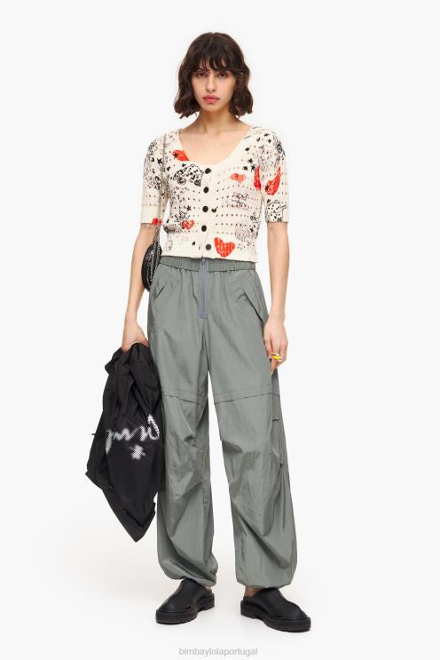 cinza roupas 64X4N420 calças de pára-quedas Bimba Y Lola