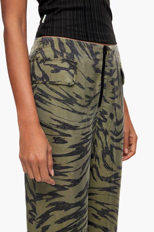 fluindo roupas 64X4N402 calça bicolor cáqui asa de borboleta Bimba Y Lola