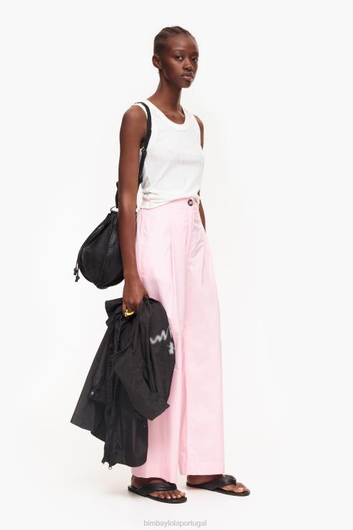 rosa roupas 64X4N417 calças leves de popeline Bimba Y Lola