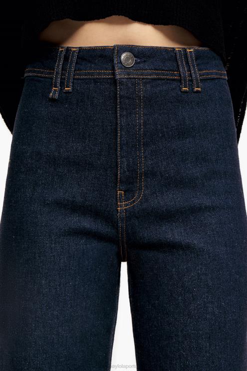 azul escuro roupas 64X4N442 culotte - jeans de cintura alta Bimba Y Lola